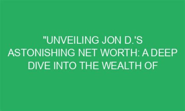 Unveiling The Wealth: A Deep Dive Into Jessel Net Worth